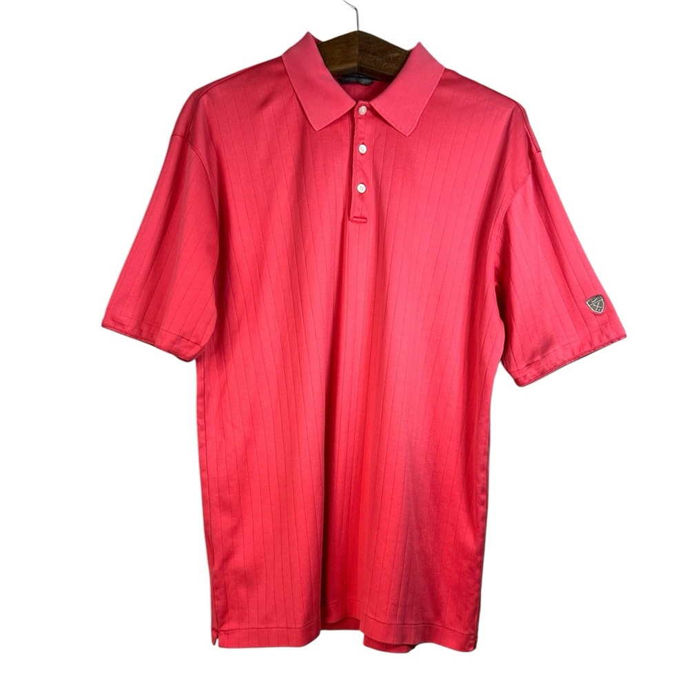 Tiger Woods Collection Nike Salmon Short Sleeve Golf Polo Shirt Mens Size L